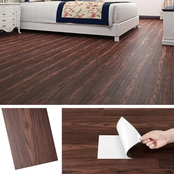 32pcs 6inx3ft Cherry Wood Vinyl Peel and Stick Flooring Waterproof Peel and Stick Tile Stickers for Floor Kitchen Bathroom Bedroom Removable Vinyl Flooring Rolls Linoleum Flooring Roll