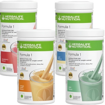 Formula 1 Nutritional Shake Mix - Pack of 4, 500g Each -  Shake -  Protein Powder -  Weight Loss Meal Replacement (Strawberry - Kulfi - Orange - Paan)