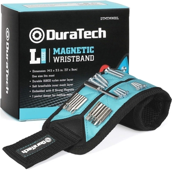 Magnetic Wristband, Strong Magnets for Holding Screws, Nails, Bolts, Drill Bits, Fasteners, Ideal Gift