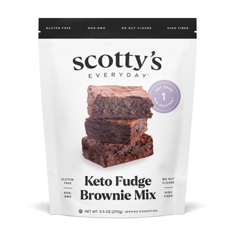 Keto Fudge Brownie Mix - Keto and Gluten Free Brownie Baking Mix - 1g Net Carbs Per Brownie - No Erythritol, Easy to Bake - No Nut Flours - No Sugar Alcohols - Non-GMO - 9.5oz (Pack of 1)