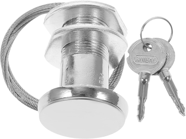 Balacoo 1 Set Flap Door Lock Side Mount Garage Electric Door Lock Garage Door Pull Cord Garage Door Handle Vault Keyed Release Disconnect Key Lock Drawstring Steel Wire Wall-Mounted