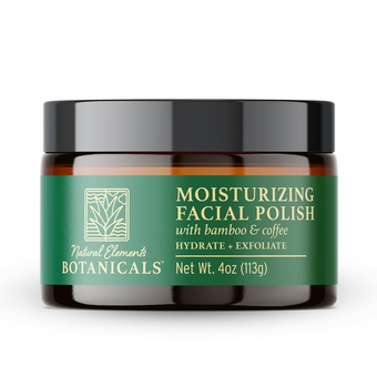 Natural Elements Botanicals Moisturizing Facial Polish, Gentle Face Scrub, 2-in-1 Facial Scrub, Hydrating & Exfoliating Face Scrub, Facial Exfoliator w/Bamboo & Coffee, 4 oz