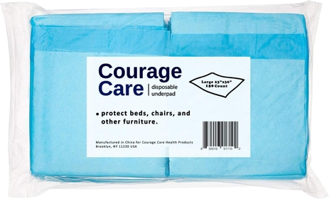 Adult Moderate Absorbent Disposable Underpads, Blue Incontinence Bed Pads 23x36 150 Ct