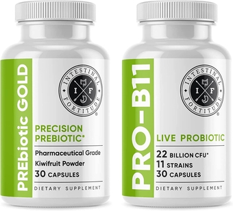 Prebiotic and Probiotic Supplement Bundle - 30 Capsules for Gut Health and Digestive Support, Promote Good Bacteria, Gut Lining and Support Healthy Digestion