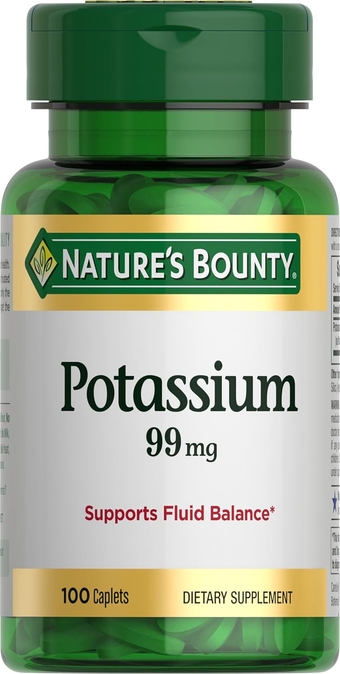 Potassium, Supports Fluid Balance, Dietary Supplement, 99 mg, 100 Caplets