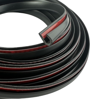 Rubber Edge Trim Weather Stripping,Self Adhesive Rubber U Channel Edge Trim Metal Edge Protection Guard for Most Car Doors, Hatches, Lockers, Panels (9.8 Feet)
