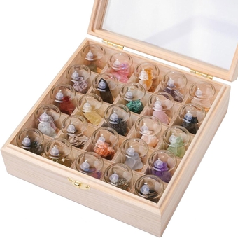 25pcs Chakra Stones Healing Crystals Set Natural Raw Quartz Mineral Gemstones Collection Home Decor Rock Gifts for Family Friends Teachers