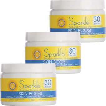 Skin Boost (Tropical Coconut Pineapple) [3-Pack of 30-Serves] VERISOL  Peptides Protein Powder Vitamin C Supplement Drink