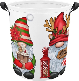 Gnome Santa Claus Laundry Hamper Merry Christmas Hampers for Laundry Collapsible Laundry Baskets Clothes Hamper Toy Bin Laundry Basket Organizer