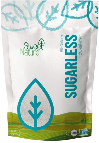 , Sugarless Erythritol and Stevia Blend ener 3 LB 48 ounces