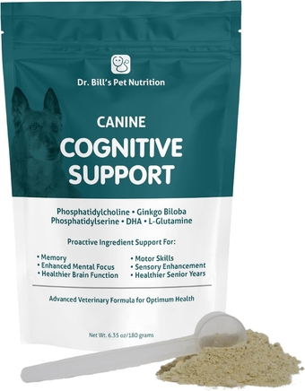 Bill’s Canine Cognitive Support | Memory Support, Brain Function and Motor Skills Supplement for Dogs | Pet Supplement | Contains Gingko Biloba, Vitamin B-12, L-Glutamine, L-Tyrosine, and DHA