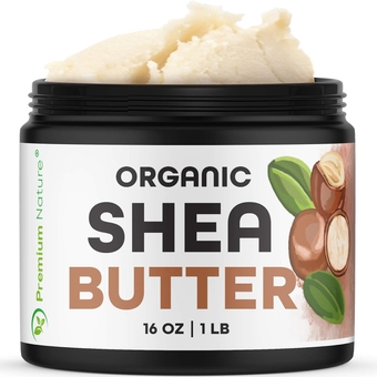Organic Shea Butter - Pure & Raw Virgin Unrefined Body Butter - Dry Skin Care, Scar & Stretch Mark Cream, 16 oz