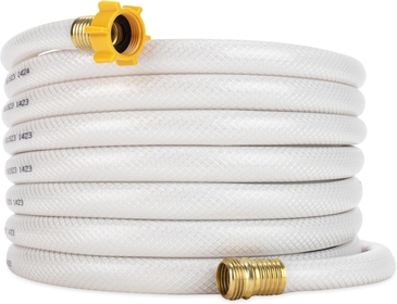 TastePURE 25-Ft Water Hose - RV Drinking Water Hose Contains No Lead, No BPA & No Phthalate - Features Diamond-Hatch Reinforced PVC Design - 5/8” Inside Diameter, Made in the USA (22783)