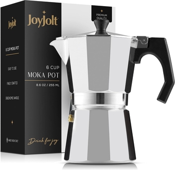 Italian Moka Pot 6 Cup Stovetop Espresso Maker. Aluminum Coffee Percolator Coffee Pot With Heat Resistant Handles! Portable Espresso Maker Camping Coffee Pot, Stove Top Cafetera