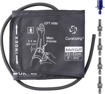 9"-20.5" Blood Pressure Cuff Arm, Wide-Range Extra Large Replacement Cuff, 5 Sizes of Connectors Compatible with Omron and Other Brands BP Machines (BP Cuff Included Only)