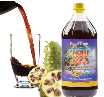Island Style High Potency Noni Juice - Pure Noni Fruit Juice Fermented to Vinegar - Organic Antioxidant Superfood Juice Supporting Energy & Body Health - (32oz, 1 Pack)