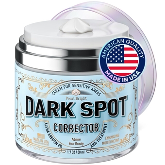 Dark Spot Remover/Corrector for Face, Body and Sensitive areas with Licorice, Mulberry Extract Аrbutin - Natural Skincare for Underarms, Elbows & Privates - Made in USA - 1.7OZ (White)