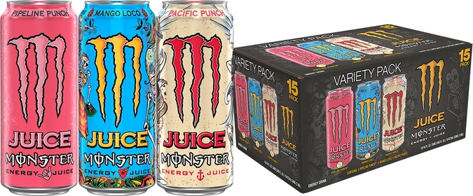 Juice  Variety Pack, Pipeline Punch, Mango Loco, Pacific Punch, +Juice,  Drink, 16 Ounce (Pack of 15)