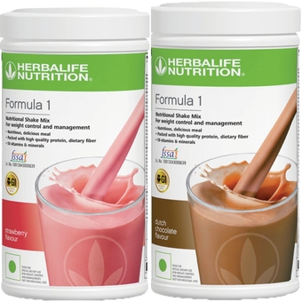 Formula 1 Nutritional Shake Mix - (Strawberry, Dutch Chocolate) 500 Grams Each - Pack of 2 -  Shake -  Protein Powder -  Weight Loss -  Meal Replacement