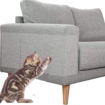 6PCS Cat Scratch Furniture Protector Anti-Scratch Wear-Resistant Transparent PVC17*12 Inch Couch Protector for Cats for Sofa Tables Chairs, Corners, Doors and Other Furniture.