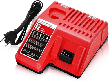 1Pack Replacement Charger Compatible with Milwaukee 12V-18V Lithium Battery 48-11-1815 48-11-1820 48-11-1840 48-11-1850 48-11-1890 48-11-2401 48-11-2420 48-11-2440 Power Tools Battery Charger