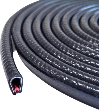 Edge Trim Black Car Door Protector Edge Guard U-Channel Plastic Edge Protector| U Height: 1/2", Grip: 3/16"| Door Edge Protector Weather Strip Fit Most Car Anti-Collision,Sound Insulation