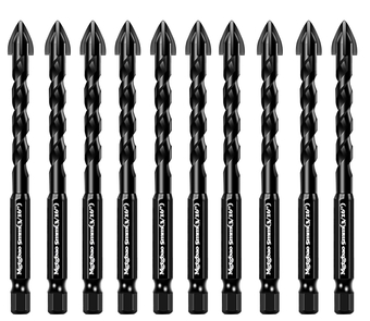 【Urgrade】 10pc 5MM Masonry Drill Bits, 3/16” Concrete Drill Bit Set for Tile,Brick, Plastic and Wood,Tungsten Carbide Tip Best for Wall Mirror and Ceramic Tile.