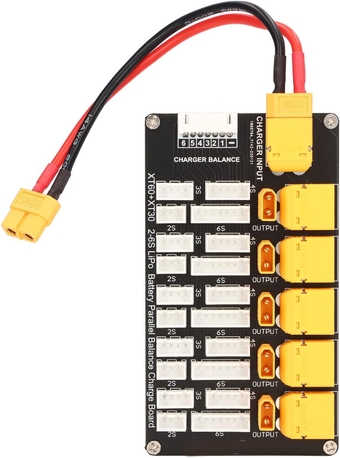 Battery Charging Board, Lithium Battery Charging Board, Lithium Battery Charging Board Parallel XT30 XT60 Plug 2S‑6S Lithium, Power Converters