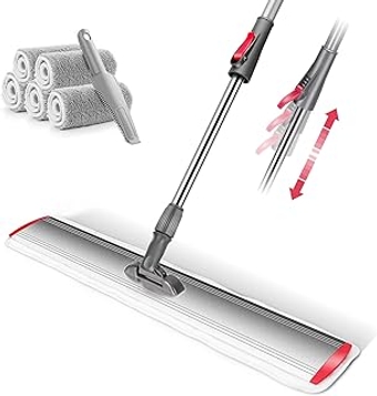 Mops for Floor Cleaning,Extra Large Microfiber Mop Kit, Dust Mop for Hardwood Floors,Flat Mop with Adjustable Handl...