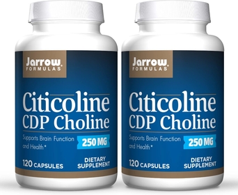 Citicoline (CDP Choline) 250 mg - 120 Capsules, Pack of 2 - Supports Brain Health & Attention Performance - Up to 240 Total Servings