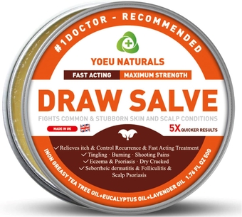 Draw Salve Cream, Jock Itch, Skin Hand Foot, Tinea Versicolor, Itchy Feet, Butt, Anal Itch, Psoriasis, Scalp Dandruff, Bee Sting, Bites, Boil Cyst, Armpit, Adults Kids, Hidradenitis Suppurativa 1.76oz