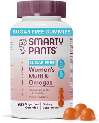 Women's Multivitamin Gummies, Sugar Free: Biotin, Methylfolate, Omega 3 (ALA), Vitamin D3, C, Vitamin B12, B6, Vitamin A, K & Zinc, Gluten Free, 60 Count (20 Day Supply)