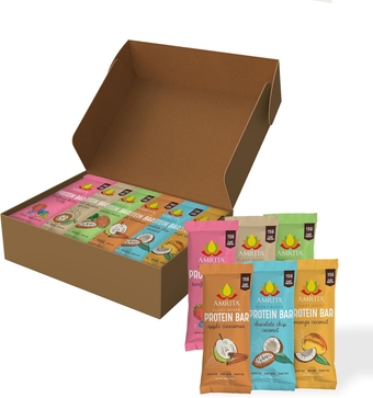 Variety Sampler Pack Vegan, Gluten Free High Protein Bars (6 Flavors) | 15g Plant Based Protein, High Fiber, Peanut & Dairy Free | Breakfast Bar, Meal Replacement, Healthy Snack | 2.12 oz Bars, Pack of 6
