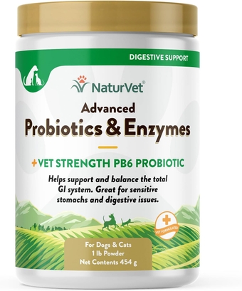 – Advanced Probiotics & Enzymes - Plus Vet Strength PB6 Probiotic | Supports and Balances Pets with Sensitive Stomachs & Digestive Issues | for Dogs & Cats (1 lb)