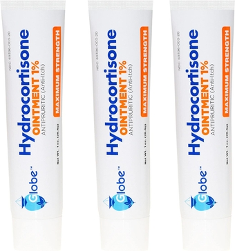 (3 Pack)  Hydrocortisone Maximum Strength Transparent Ointment 1%,1 oz, Anti-Itch Topical Ointment for Redness, Swelling, Itching, Rash, Bug/Mosquito Bites, Eczema, Hemorrhoids & More