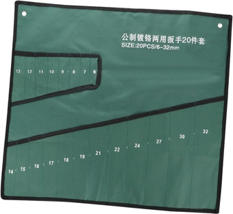 Wrench Bag Screwdrivers Socket Bag Wrench Storage Bag Multipurpose Tool Socket Tool Cloth Wrench Holder Pocket Tools Socket Wrenches Double Layer Organizer Canvas