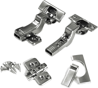 Clip top BLUMOTION Soft Close Hinges, 110 Degree, Self Closing, Frameless, with Mounting Plates and Hinge Cover Plates (Inset - 2 Pack (1 Pair))