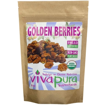 Superfoods Golden Berries, 8 oz, Organic, Raw, Sun-Dried, Sulfite-Free, Vegan, Keto, Resealable Pouch (Pack of 1)