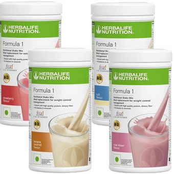 Formula 1 Nutritional Shake Mix - Pack of 4, 500g Each -  Shake -  Protein Powder -  Weight Loss Meal Replacement (Strawberry - Kulfi - Banana - Rose)