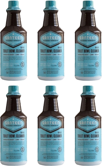 Santeen Rust, Scale & Delimer Remover| 6-pack of 1-quart bottles | Removes Rust, Lime, and Scale buildup