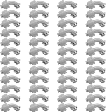Liquid Tight Connector 1/2 Inch Flexible Non Metallic Electrical Conduit Fitting 90 Degree PVC Fittings for Home Kitchen Bathroom Tube Tool Supplies(48 Pieces), gray, (-GDKP466858)