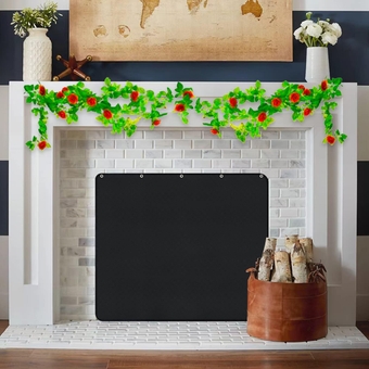 Magnet Fireplace Cover, Fireplace Draft Blocker, Fireplace Blanket for Heat Loss, Fireplace Flue Blocker, Fireplace Cold Air Blocker, Fireplace Draft Cover for Inside Fireplace, Black(36" W x 27" H)