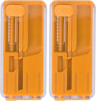 2PCS Cigarette Explosion Beads Pushers Peppermint Cigarette Bursting Beads Pusher Box DIY Smoking Tools Freshing Breath Memory Spring (Orange)