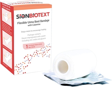 Unna Boot with Zinc and Calamine by Sion Biotext - Large Value Pack of Flexible Compression Bandage Moist Healing Environment Comfort Wrap Bandage Medical Dressing 3 Inches X 10 Yards Roll (pack of 3)