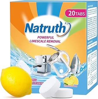 20 Packs Powerful Limescale Removal,Efficient Water Bottle Cleaning Tablets,Odor-Free KETTLE & Coffee Cup Cleaner ...