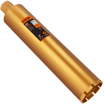 619089 Wet Concrete Core Drill Bit, 3-1/2-Inch Diameter for Drilling Concrete, Marble, Granite, Brick, and Hard Masonry 16-Inch Drilling Depth, 1-1/4"-7 Arbor, 10mm Segment Height Hole Saw