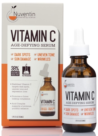Pure Vitamin C Facial Serum Skin Care Anti-Aging Moisturizer Vitamin C Face Booster W/Antioxidants For Dry Skin, Age Spots, Sun Damaged Skin, Wrinkle Repair, & Uneven Skin Tone, 1.75 Fl Oz