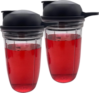 Replacement Blender Cup 18oz with To-go-lid, compatible with NutriBullet Blender Combo NBF10500/NBF70500/ZNBF30400Z/ZNBF30500Z(2 cup, 18oz)