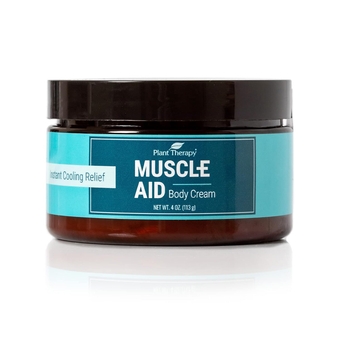 Muscle Aid Body Cream 4 oz Soothes Muscles, Refreshing & Minty, Clean Ingredients