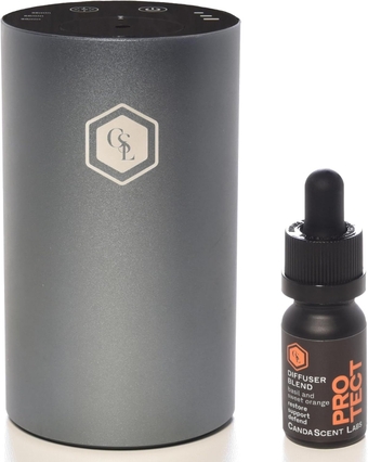 New Special Value:  Labs Waterless Diffuser + Protect Therapeutic Essential Oils: Portable & USB Rechargeable, 3 Intensity & 4 Time Settings! Cold Mist Nebulizer Diffuser in Platinum Finish